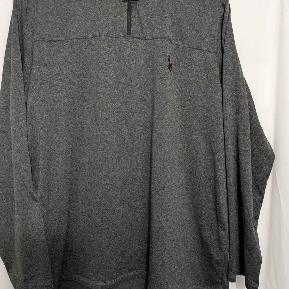 Spyder Active Gray Quarter Zip Performance Pullover Size L